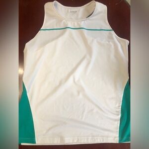 Prince White and Teal Women's Tennis Tank Top
